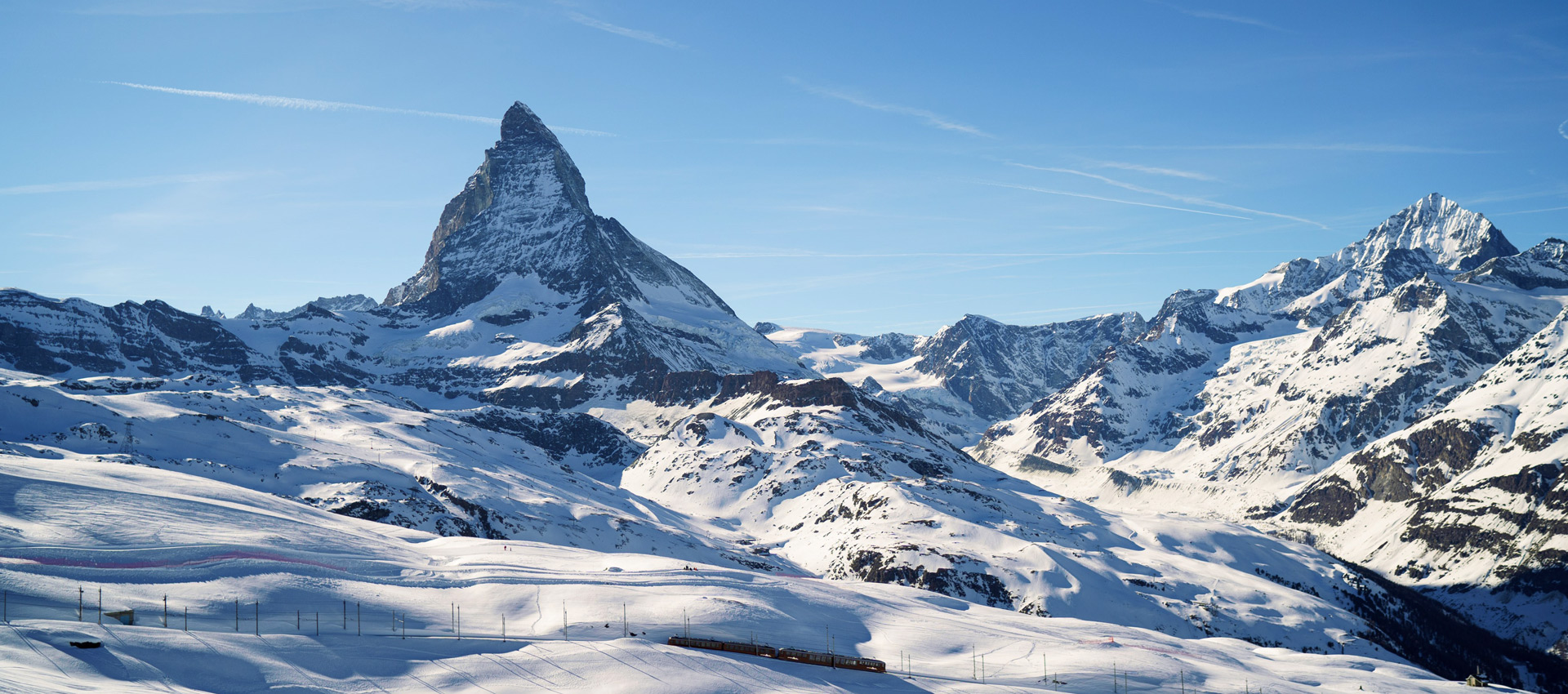 Nestled in a valley beneath the iconic Matterhorn peak, Zermatt is the highest and also probably one of Switzerland’s most famous resorts.